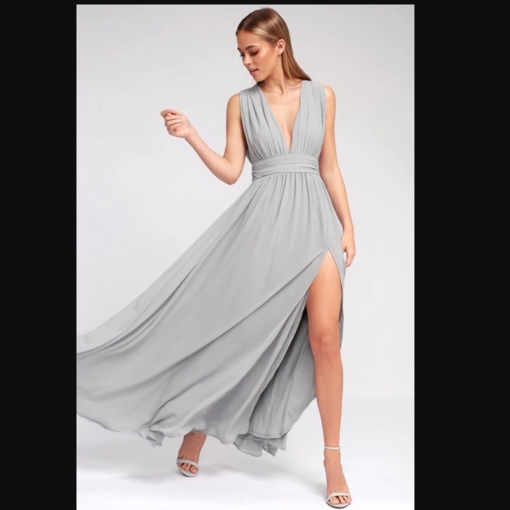 Lulus Gray Maxi Dress